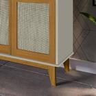 Buffet Detroit 3 Portas Off White/madeira – Tebarrot Móveis