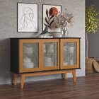 Buffet Detroit 3 Portas Retrô Tebarrot Preto/mad