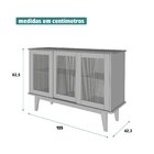 Buffet Detroit 3 Portas Retrô Tebarrot Preto/mad