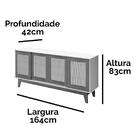 Buffet Detroit 4 Portas Branco/madeira - Tebarrot Móveis