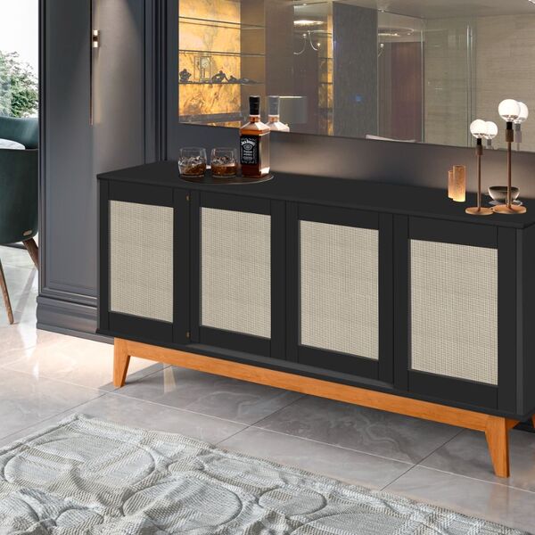 Buffet Detroit 4 Portas Madeira Pés Madeira Ofertamo Cores Pr