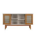 Buffet Detroit 4 Portas Tebarrot Off White Madeira Pés Madeir