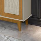 Buffet Detroit 4 Portas Tebarrot Off White Madeira Pés Madeir