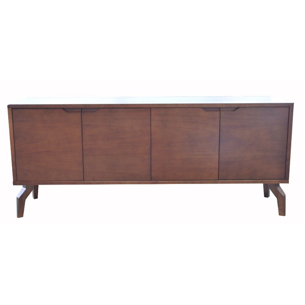 Buffet Domingo 160cm Tingido Nogueira Pe Em Madeira Macica Fi