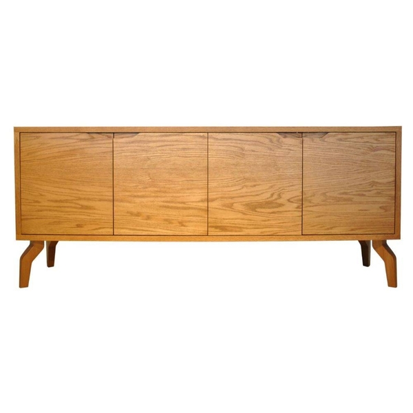 Buffet Domingo 180cm Lamina Natural Carvalho Pe Em Madeira Ma