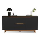 Buffet Duas Portas Flow Preto/freijó – Ej Móveis