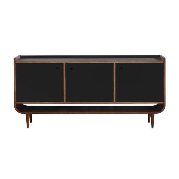 Buffet Dylan 3 Pt Madeira E Preto