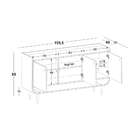 Buffet Dylan 3pt Cacau E Bege