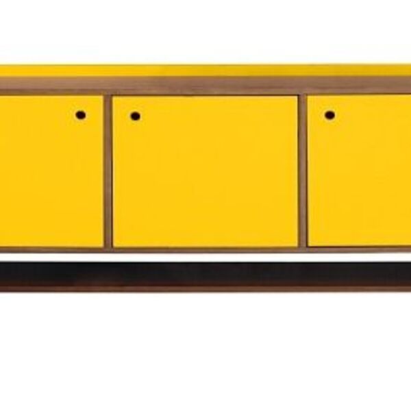 Buffet Dylan Com 3 Portas - Pés Palito - Máxima - Amarelo - M