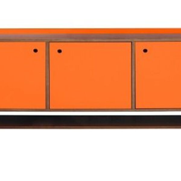 Buffet Dylan Com 3 Portas - Pés Palito - Máxima - Laranja - M