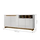 Buffet E Aparador Ricci Off White Madero Canela