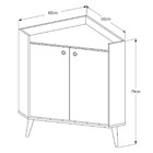 Buffet E Aparador Sala Canto Retrô Pés Palito 2 Portas Platin