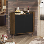 Buffet E Aparador Sala Canto Retrô Pés Palito 2 Portas Platin