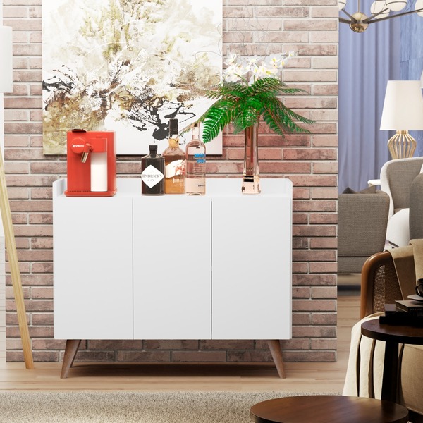 Buffet E Aparador Sala Retrô Pés Palito 3 Portas Cantinho Do