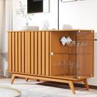 Buffet E Cristaleira Com Lateral De Vidro Andes Nature