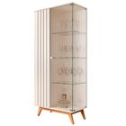 Buffet E Cristaleira Com Lateral De Vidro Andes Pérola