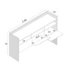 Buffet Eiffel 3 Pt Preto E Marrom