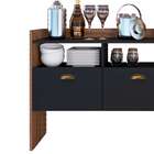 Buffet Eiffel 3 Pt Preto E Marrom