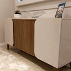 Buffet Elegance 1,60 Metros Com 4 Portas Off White/pinho Ripa