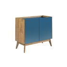 Buffet Elohin Imperador Móveis 2 Portas 90cm Pin/azul Pin/azul