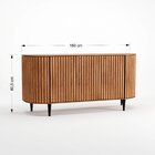 Buffet Em Madeira Maciça Com Verniz Radiato Castanho/preto