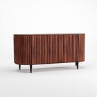 Buffet Em Madeira Maciça Com Verniz Radiato Castanho/preto