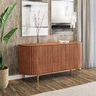 Buffet Em Madeira Maciça Com Verniz Radiato Champagne/dourado