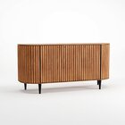 Buffet Em Madeira Maciça Com Verniz Radiato Champagne/preto