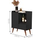 Buffet Essenciale Pés Retro Preto