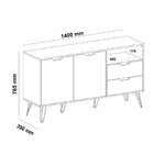 Buffet Estocolmo  Carvalho/grafite