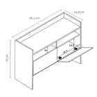 Buffet Estrela 2 Pt Branco E Marrom
