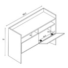 Buffet Estrela 2 Pt Branco E Marrom