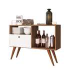 Buffet França 1 Pt Branco E Marrom