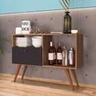 Buffet França 1 Pt Preto E Marrom