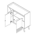 Buffet Iaris Com Adega Off White/freijo – Giga Móveis