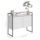 Buffet Industrial 2 Portas Sp Branco Preto