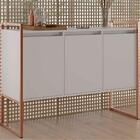 Buffet Industrial 3 Portas Rouxe