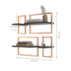 Buffet Industrial E Estantes Preto Cobre