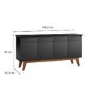 Buffet Ivanie 4 Pt Preto