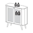 Buffet Jb 1900 2 Portas Em Rattan Pérola/nature Preto/nature