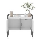 Buffet Junior Industrial 2 Portas Industrial Branco Preto