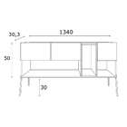 Buffet Laranjeira 3 Pt Marrom E Preto