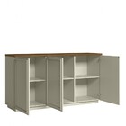 Buffet Liege Boiserie 3 Portas Conhaque/carvalho/off White -