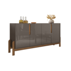 Buffet Lizz 1.70 Cinza Perola/cedro - Casa D Móveis