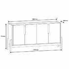 Buffet Lizz 1.70 Cinza Perola/cedro - Casa D Móveis