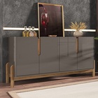 Buffet Lizz 1.70 Cinza Perola/cedro - Casa D Móveis