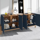 Buffet Lizz 1.90 Azul Cobalto/cedro - Casa D Móveis