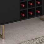 Buffet Londres 2 Portas 1 Gaveta Estilo Industrial Preto/dour