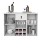 Buffet Londres 2 Portas Estilo Industrial Offwhite Base Preto