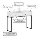 Buffet Luce Retro Madeira 2 Gavetas Estilo Industrial Branco